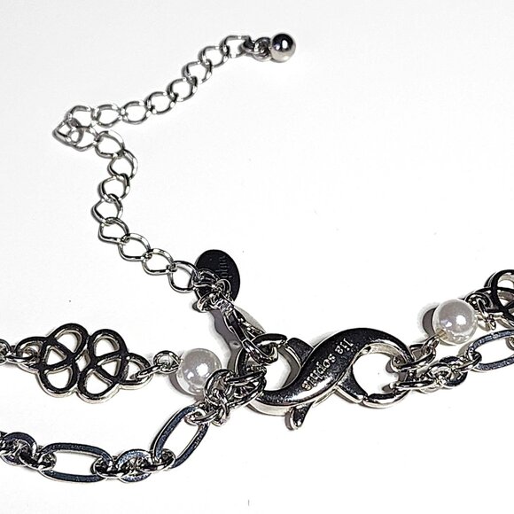 Lia Sophia black, white & silver My Girls necklace - please read carefully - Picture 4 of 8